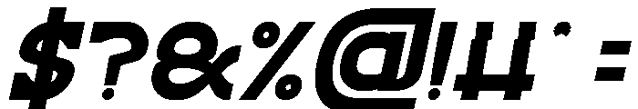 Mighty Love Bold Italic Font OTHER CHARS