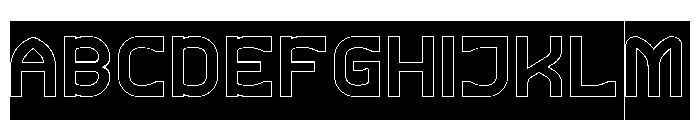 Mighty Love-Hollow-Inverse Font UPPERCASE