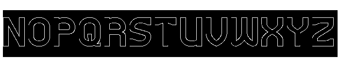 Mighty Love-Hollow-Inverse Font UPPERCASE