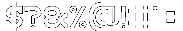 Mighty Love-Hollow Font OTHER CHARS