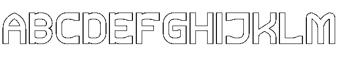 Mighty Love-Hollow Font UPPERCASE