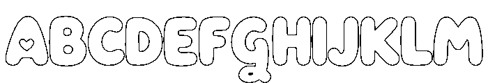Migo wise Outline Font UPPERCASE