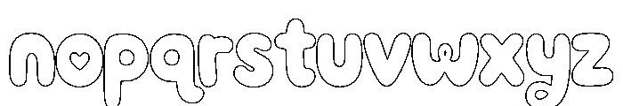Migo wise Outline Font LOWERCASE