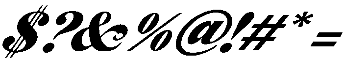 Milavera Italic Font OTHER CHARS