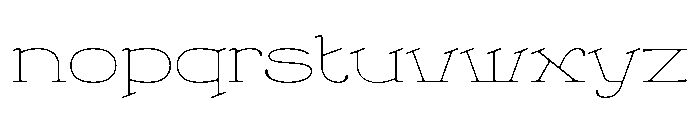 Mild Breeze Thin Font LOWERCASE