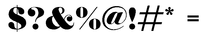 Milgan Font OTHER CHARS