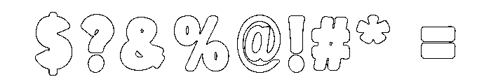 Minerva VP Outline Font OTHER CHARS
