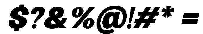 Minez Black Italic Font OTHER CHARS
