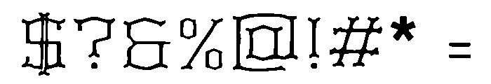 Minimal Blackletter Font OTHER CHARS