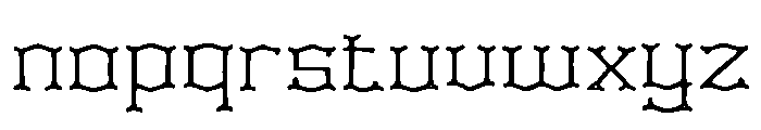 Minimal Blackletter Font LOWERCASE