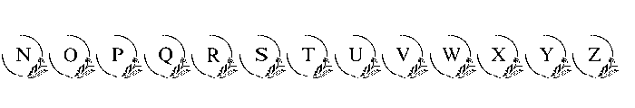 Minimal Bloom Monogram Font LOWERCASE
