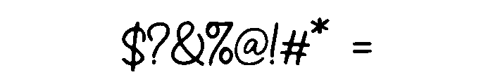 Minimal Handwriting Font OTHER CHARS