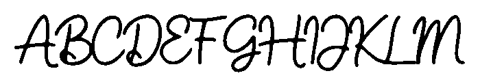 Minimal Handwriting Font UPPERCASE
