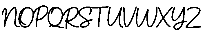 Minimal Handwriting Font UPPERCASE