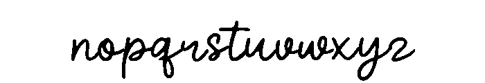 Minimal Handwriting Font LOWERCASE