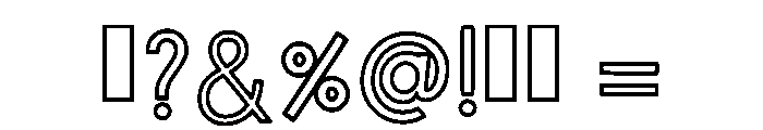 Minimal Line Art Regular Font OTHER CHARS