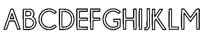Minimal Line Art Regular Font UPPERCASE