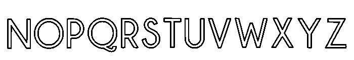 Minimal Line Art Regular Font UPPERCASE