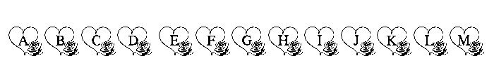 Minimal Rose Heart FONT