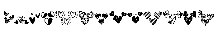 Minimal heart doodle FONT