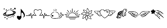 Minimal tattoo Font OTHER CHARS