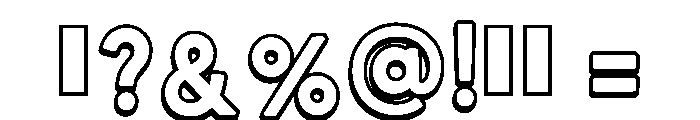Minimalist Outline Regular Font OTHER CHARS