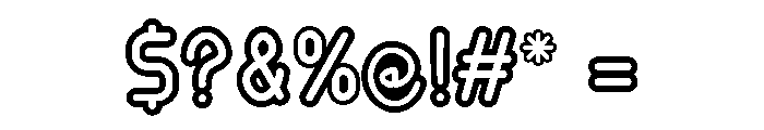 Minimalist Outline Font OTHER CHARS