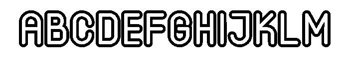 Minimalist Outline Font UPPERCASE