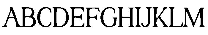 Minimally Serif Font UPPERCASE