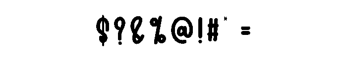 Minimals Outline Font OTHER CHARS