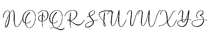 Mint Lemon Signature Regular Font UPPERCASE