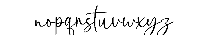 MintLemonSignature-Regular Font LOWERCASE