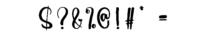 Miracle Calligraphy Font OTHER CHARS