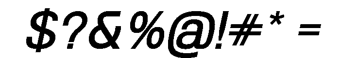 Miracle Mono Bold Italic Font OTHER CHARS