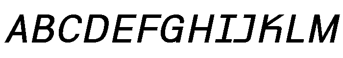 Miracle Mono Bold Italic Font UPPERCASE
