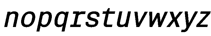 Miracle Mono Bold Italic Font LOWERCASE