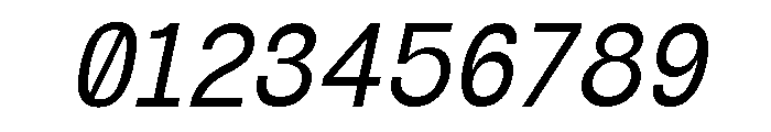 Miracle Mono Regular Italic Font OTHER CHARS