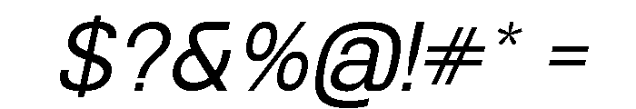 Miracle Mono Regular Italic Font OTHER CHARS