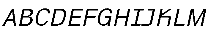 Miracle Mono Regular Italic Font UPPERCASE