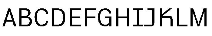Miracle Mono Regular Font UPPERCASE