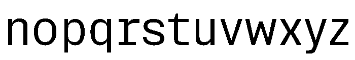 Miracle Mono Regular Font LOWERCASE