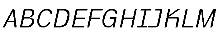 Miracle Mono Thin Italic Font UPPERCASE