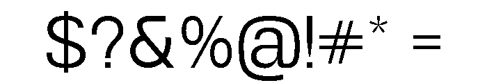 Miracle Mono Thin Font OTHER CHARS