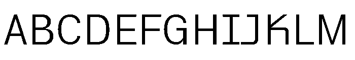 Miracle Mono Thin Font UPPERCASE