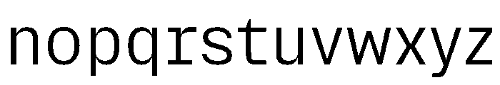 Miracle Mono Thin Font LOWERCASE