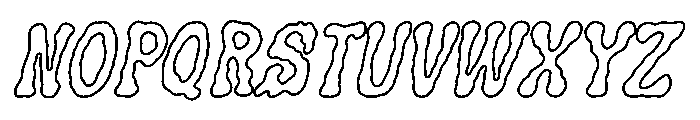 Mireforge Outline Slant Font UPPERCASE