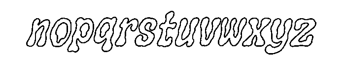 Mireforge Outline Slant Font LOWERCASE