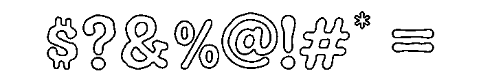 Mireforge Outline Font OTHER CHARS