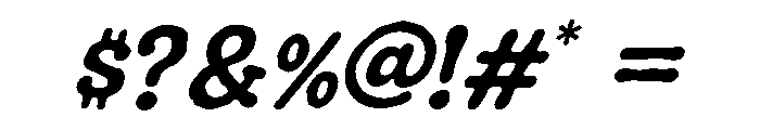 Mireforge Slant Font OTHER CHARS