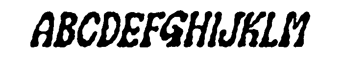 Mireforge Slant Font UPPERCASE